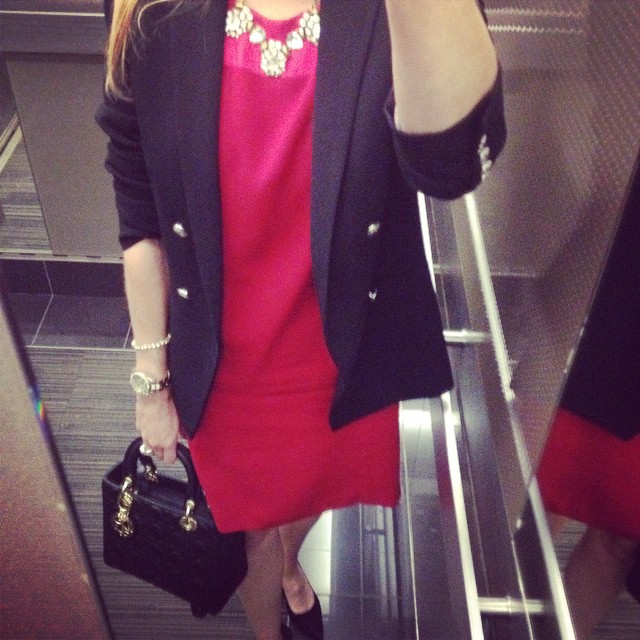Gail would take pictures of her outfits in the elevator at her work.