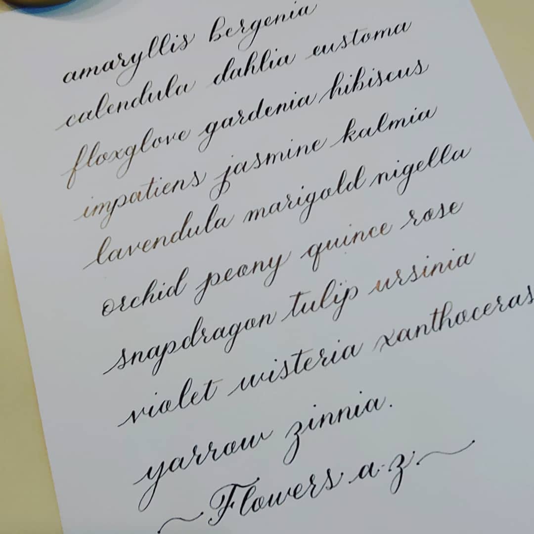 Calligraphy practice