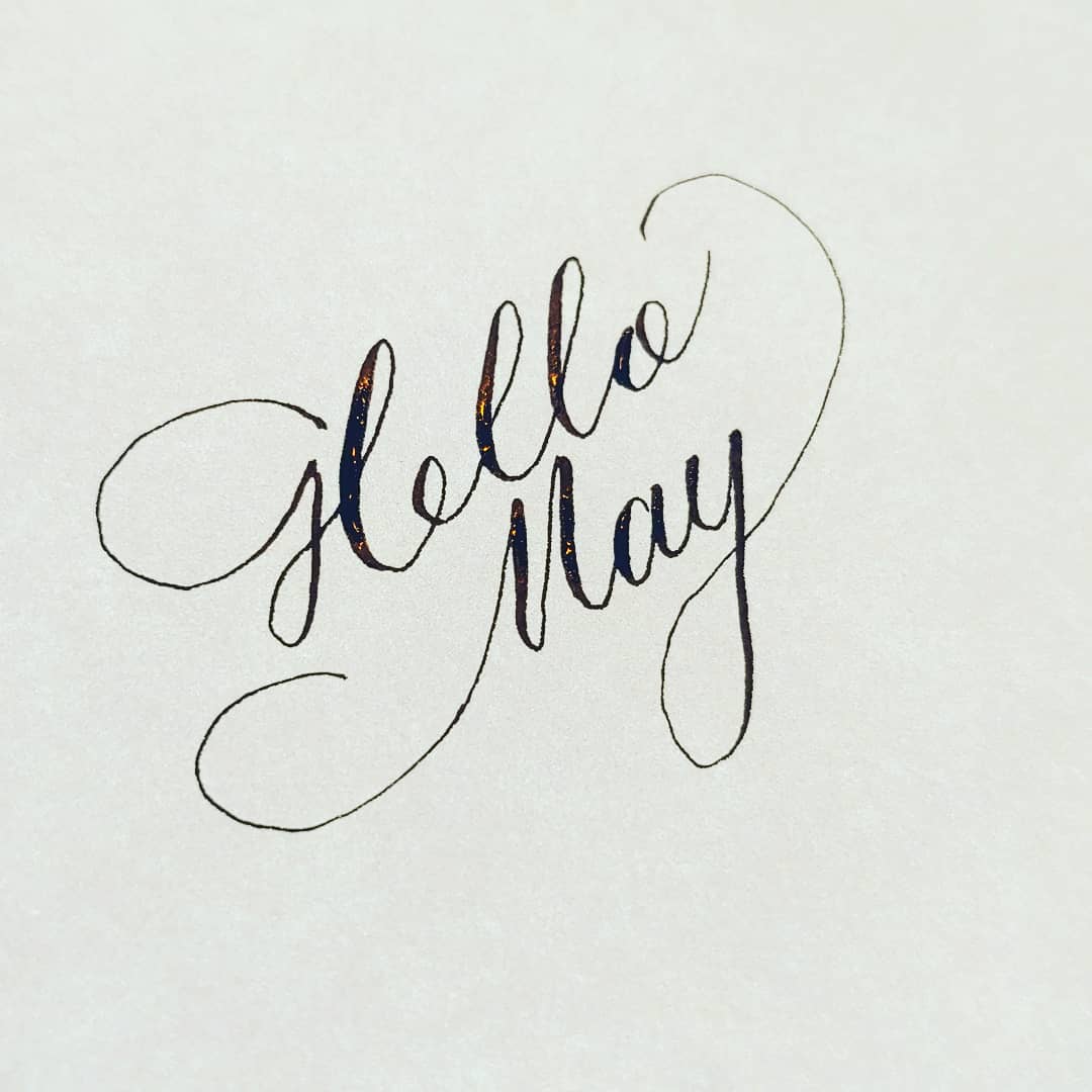Hello May calligraphy